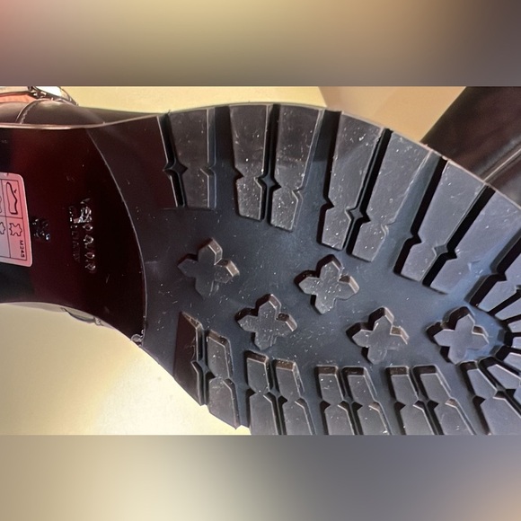 MARINO FABIANI MADE IN ITALY LEATHER Black Combat Boots with Buckle and Zipper - Picture 4 of 5